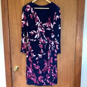 LAUREN Ralph Lauren floral faux wrap dress size 12